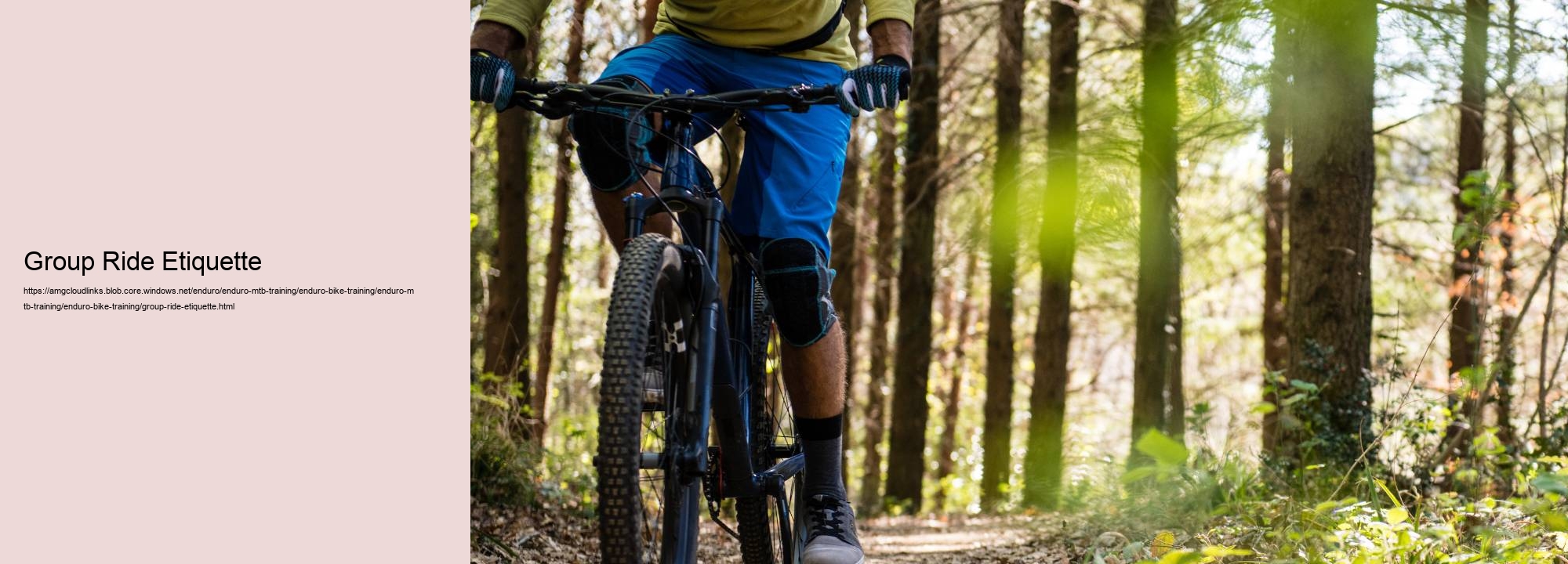 Group Ride Etiquette