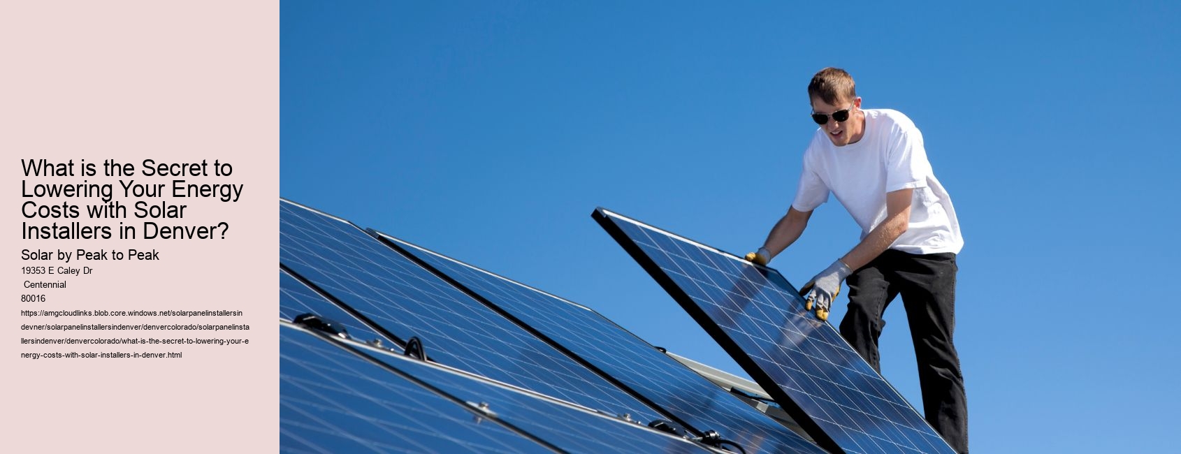 What is the Secret to Lowering Your Energy Costs with Solar Installers in Denver? 